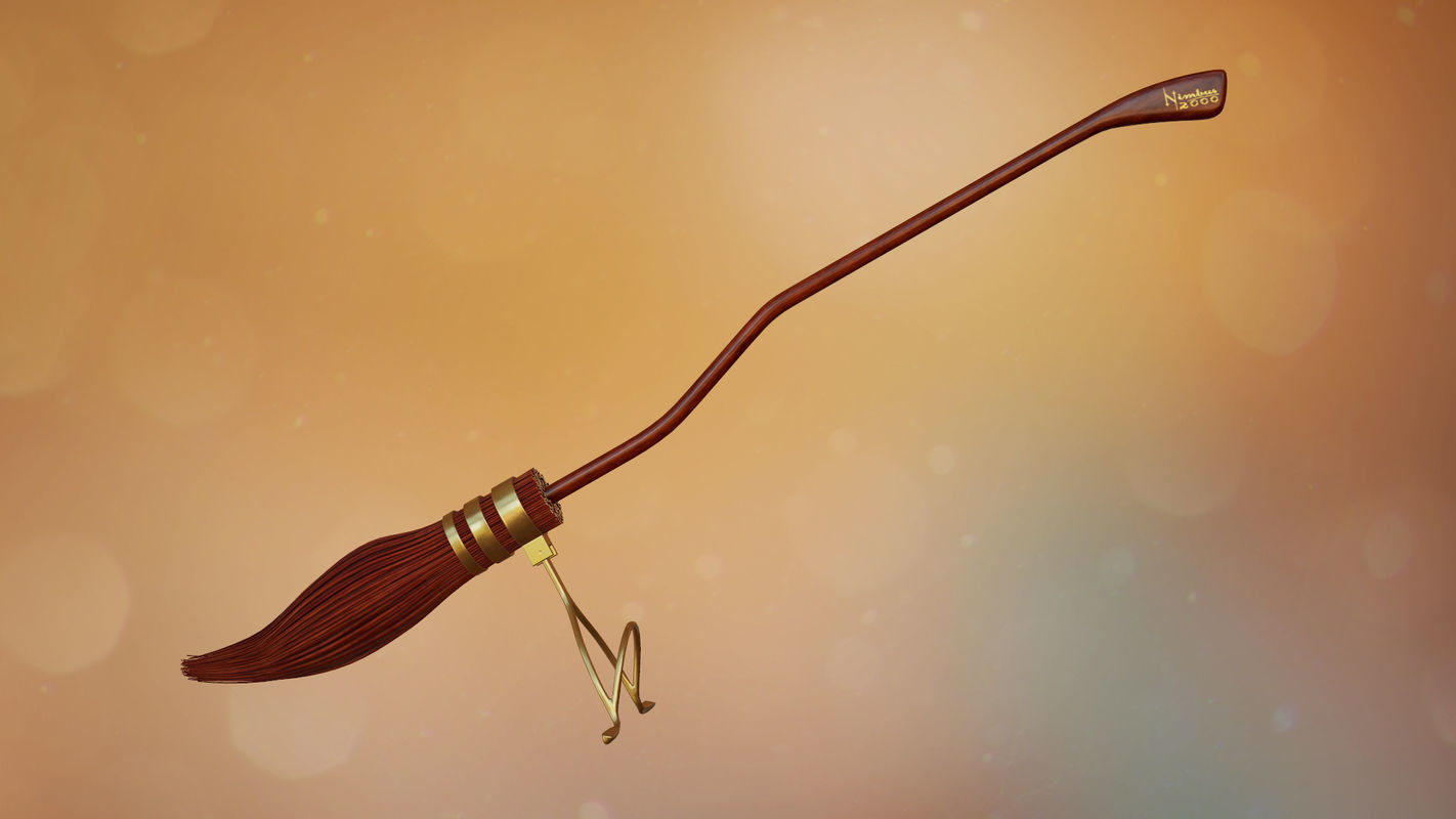 Nimbus 2000 Low-poly 3D model_1
