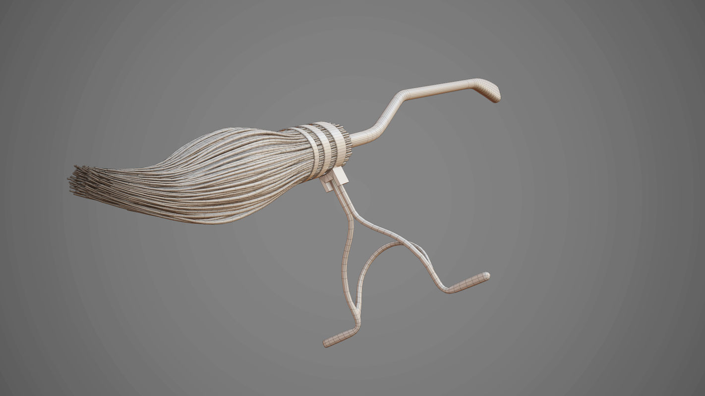 Nimbus 2000 Low-poly 3D model_11