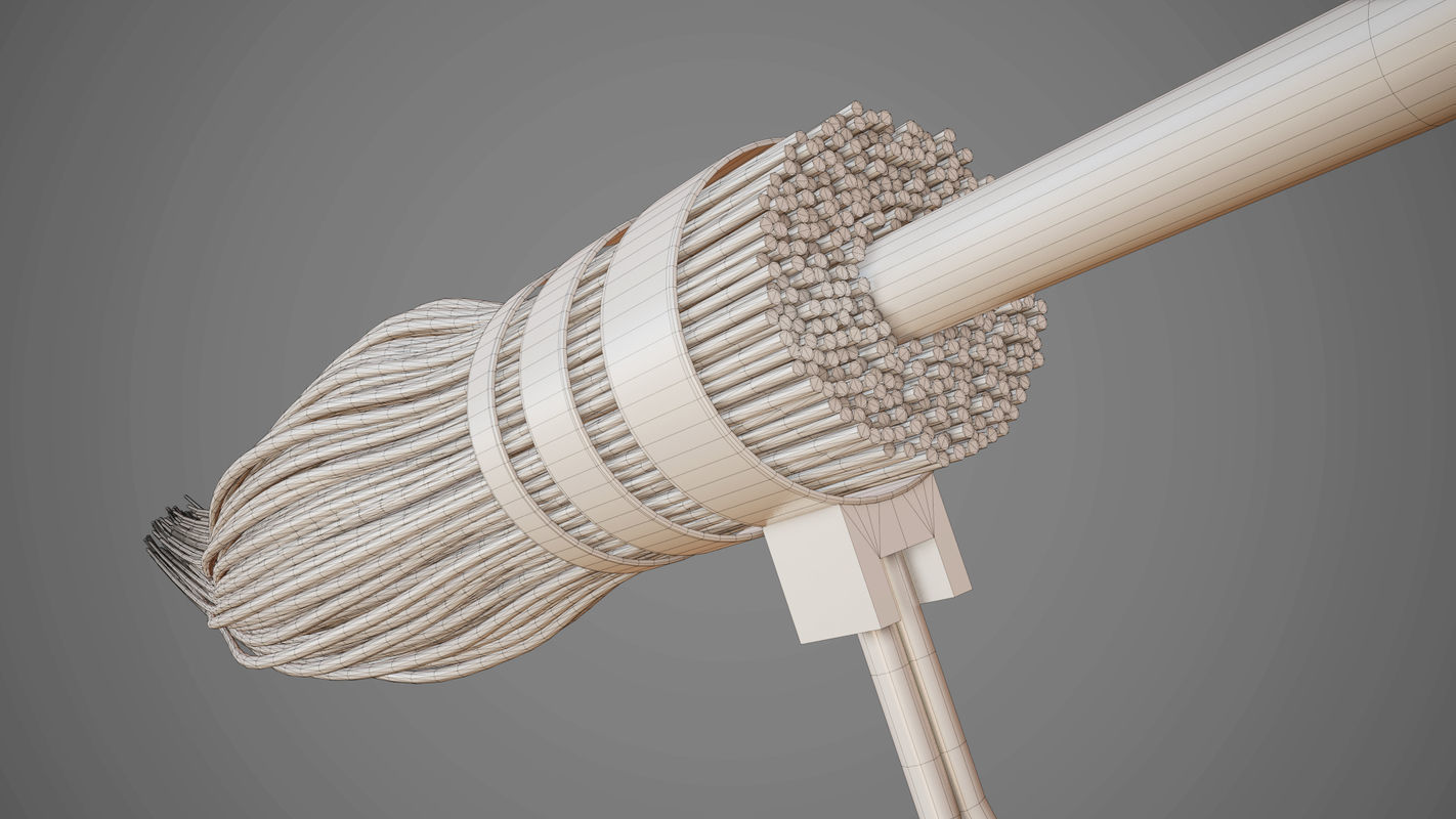 Nimbus 2000 Low-poly 3D model_10