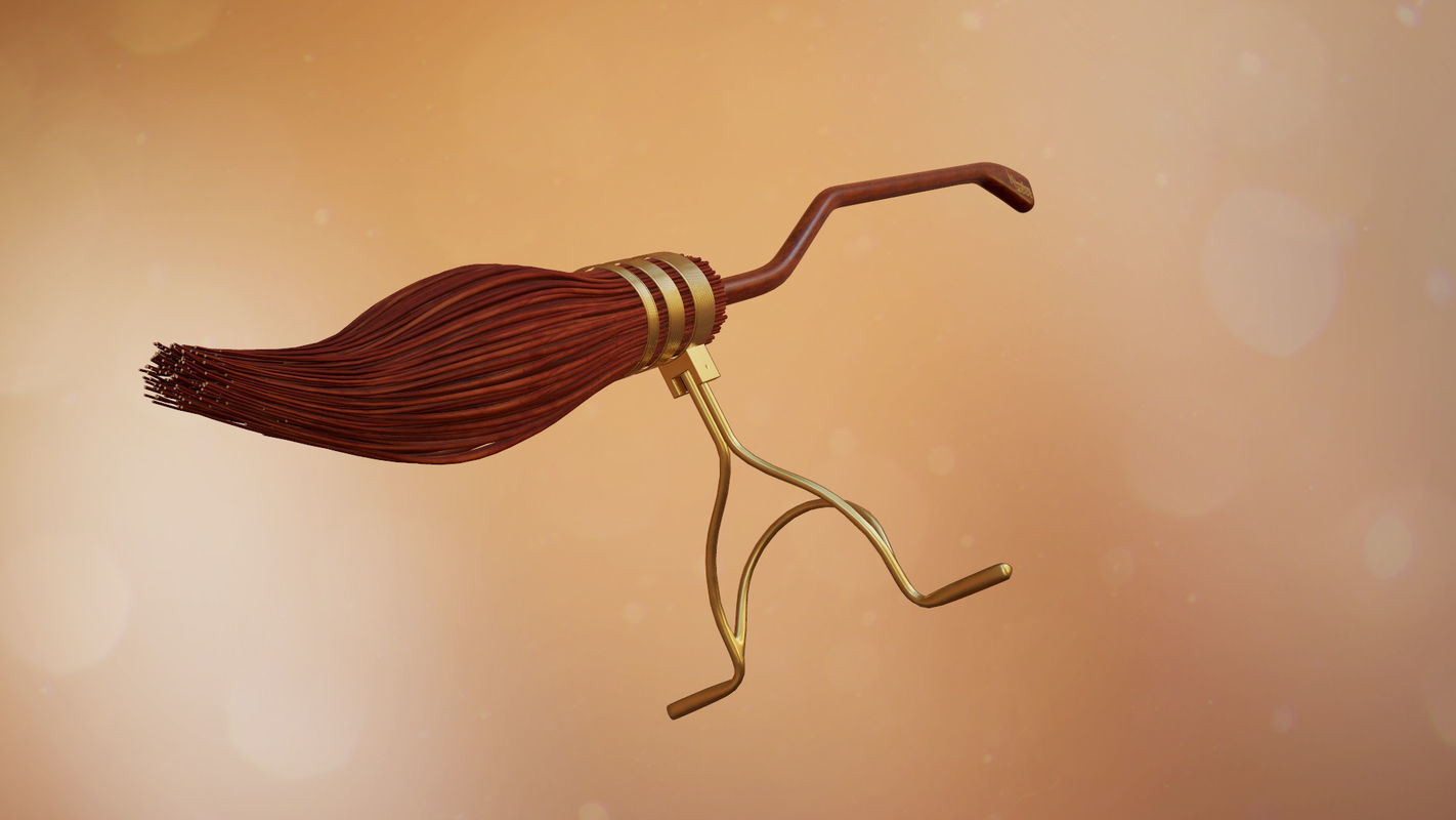 Nimbus 2000 Low-poly 3D model_5