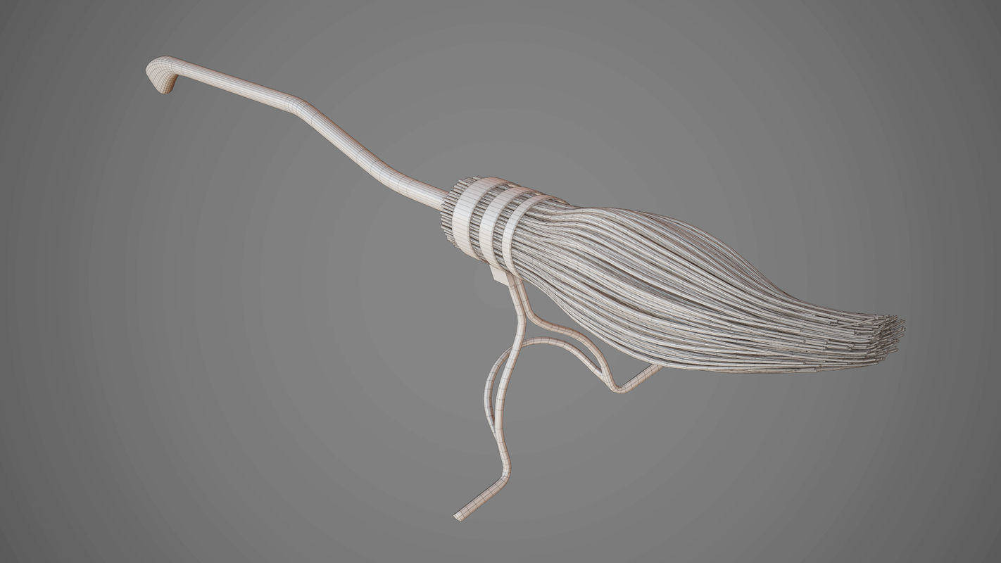 Nimbus 2000 Low-poly 3D model_12