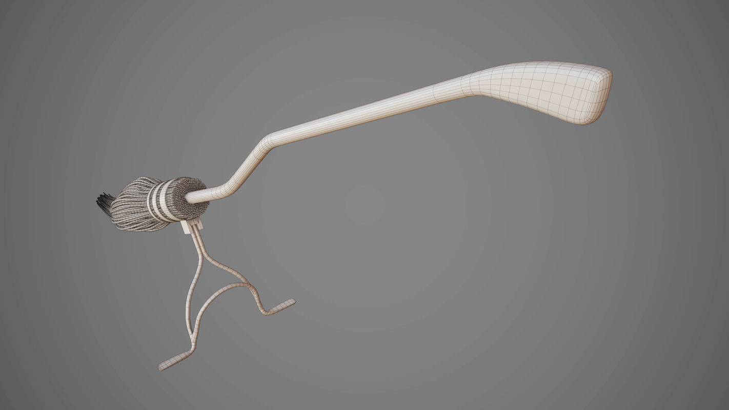 Nimbus 2000 Low-poly 3D model_8