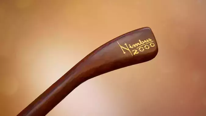 Nimbus 2000 Low-poly 3D model