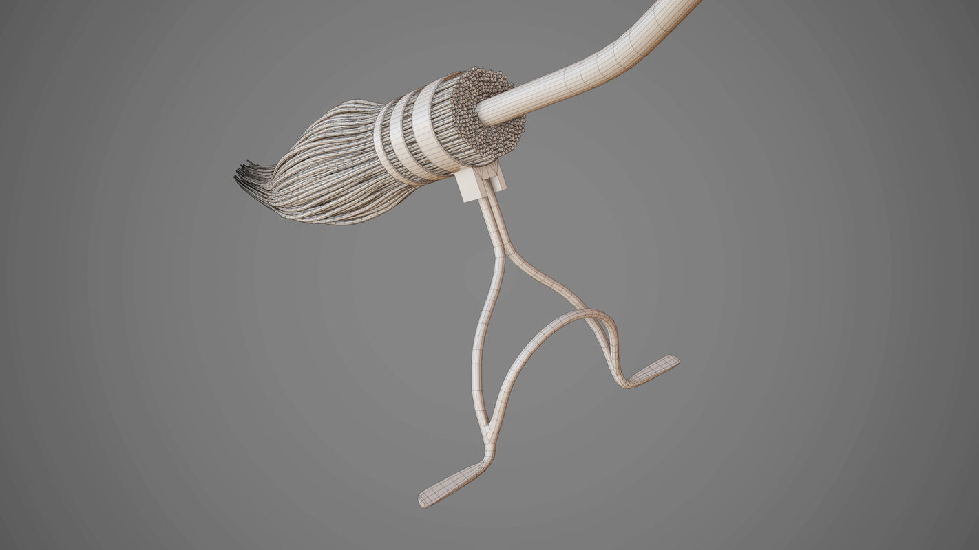 Nimbus 2000 Low-poly 3D model_9