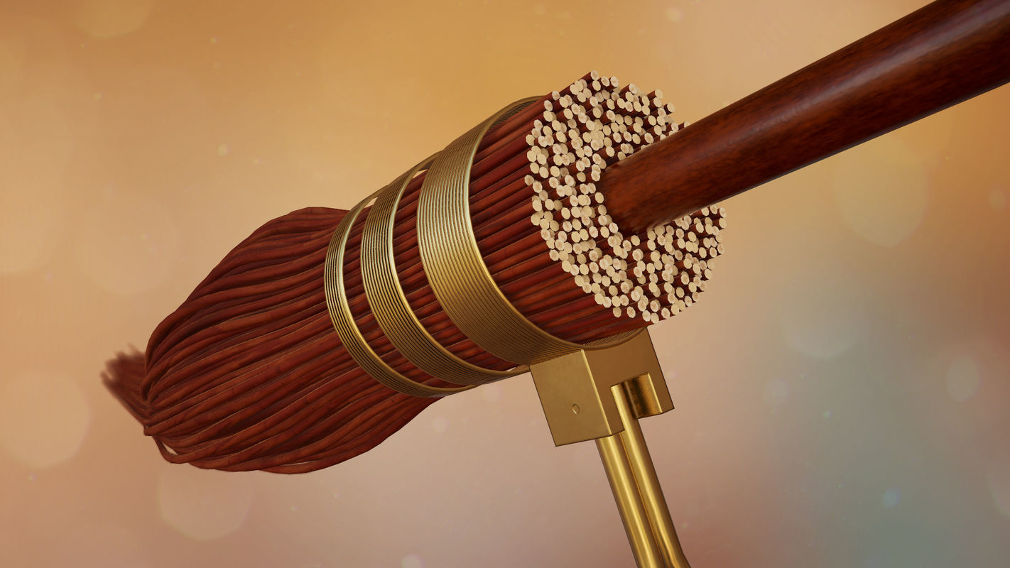 Nimbus 2000 Low-poly 3D model_4