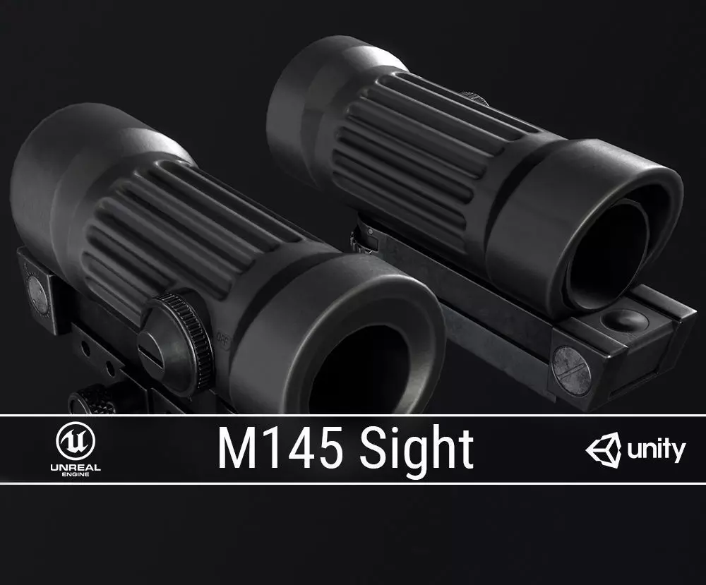PBR M145 Sight Low-poly 3D model_0