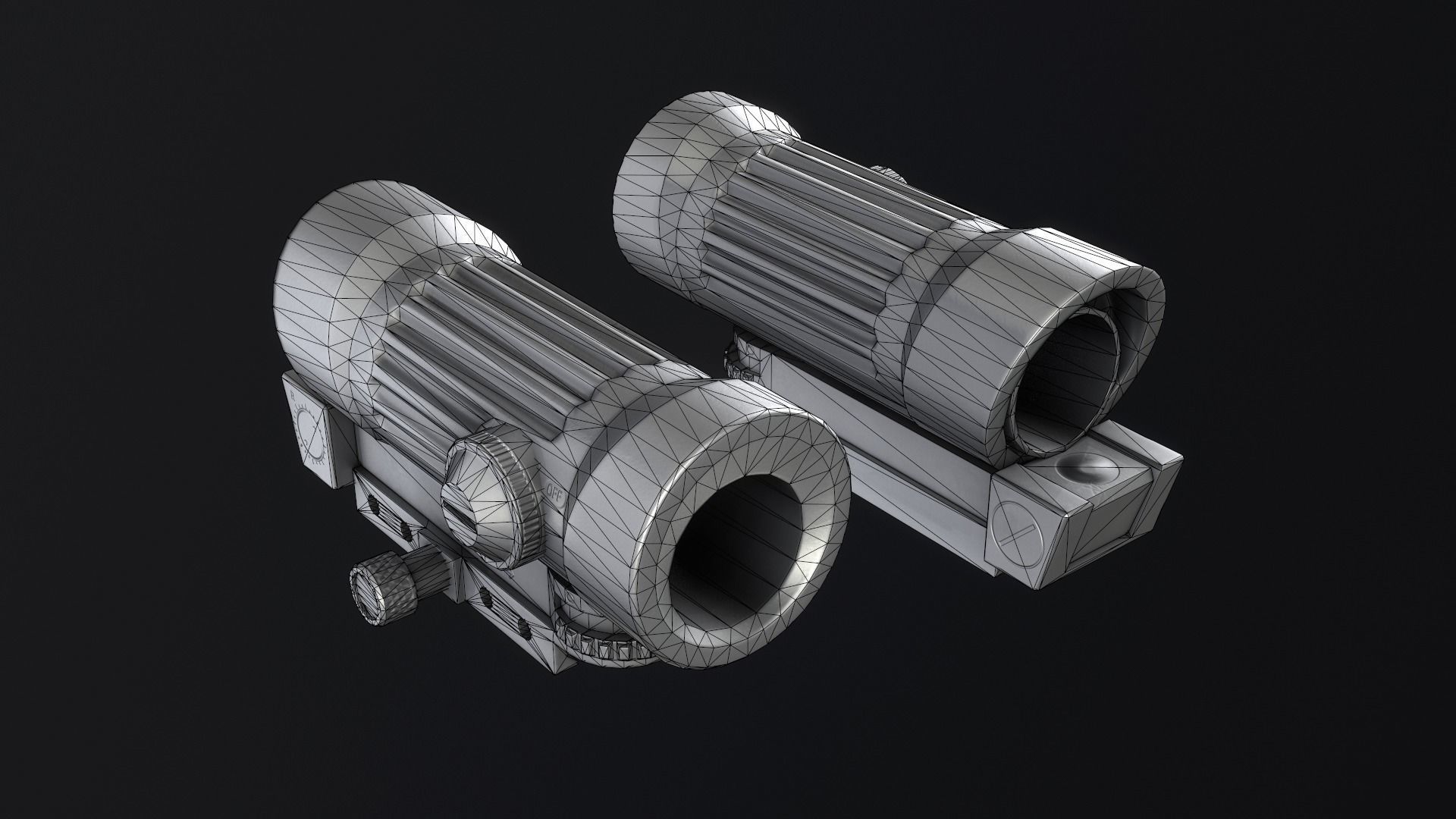 PBR M145 Sight Low-poly 3D model_2