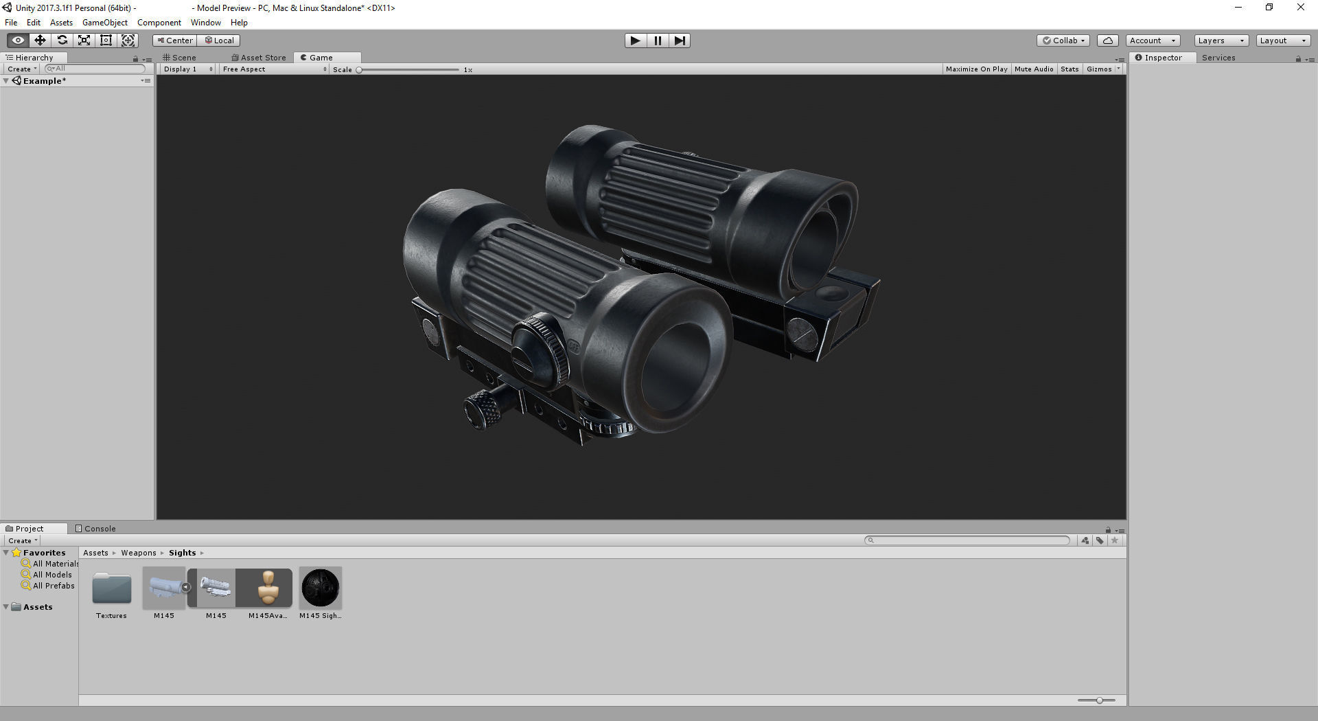 PBR M145 Sight Low-poly 3D model_4