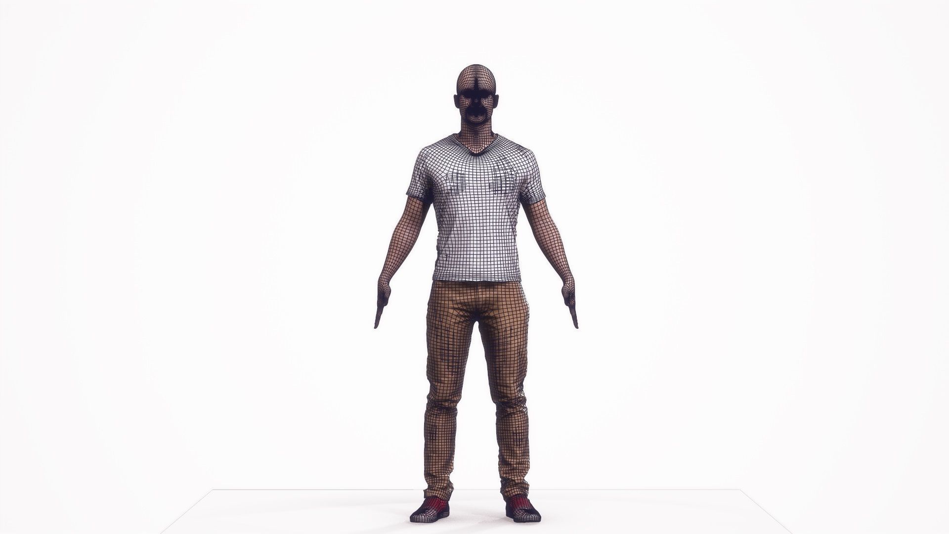 Human Male Scan - 190M Low-poly 3D model_6