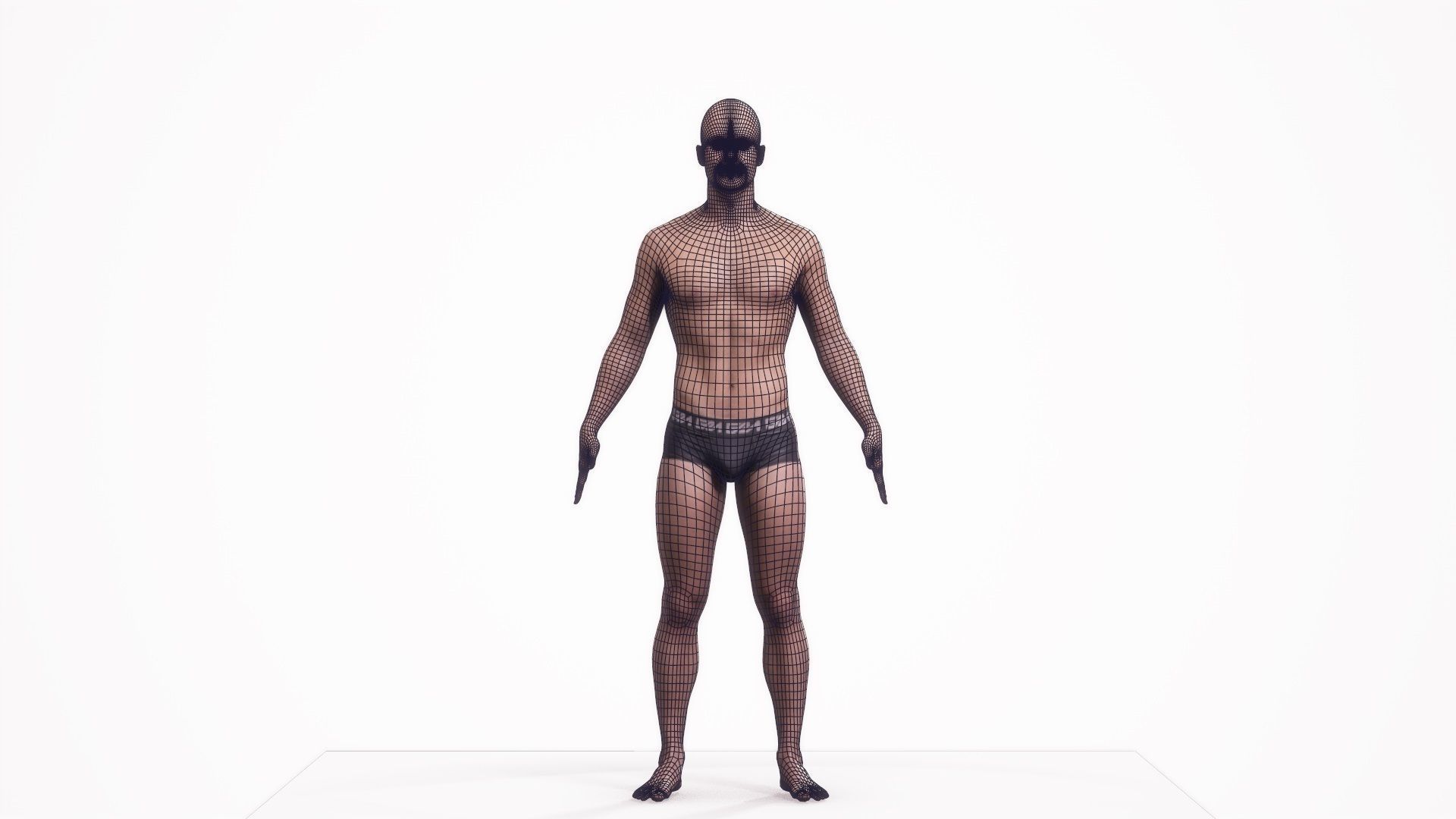 Human Male Scan - 190M Low-poly 3D model_7