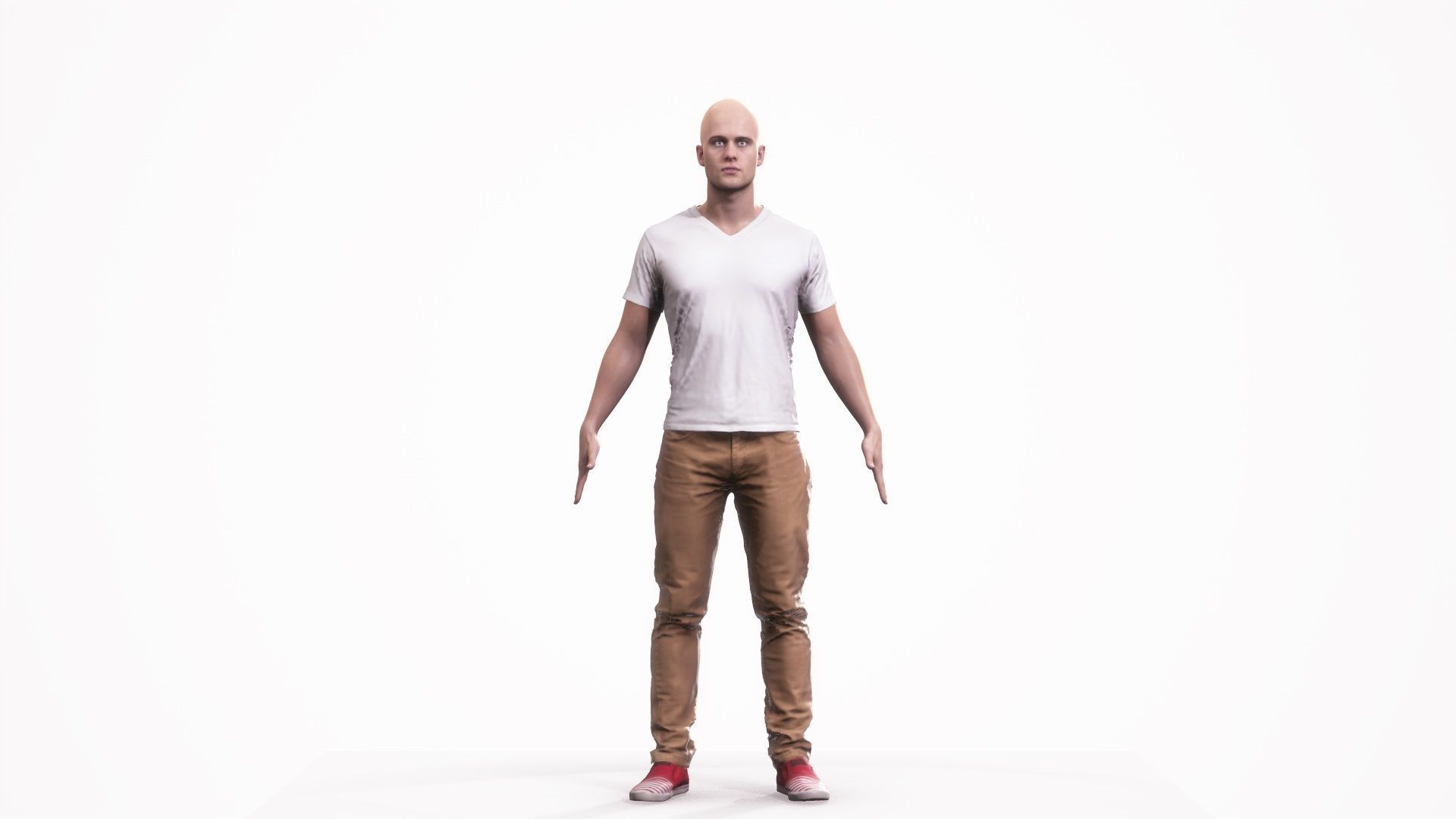 Human Male Scan - 190M Low-poly 3D model_2