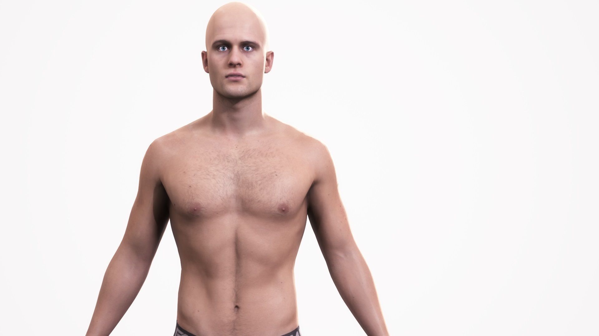 Human Male Scan - 190M Low-poly 3D model_3