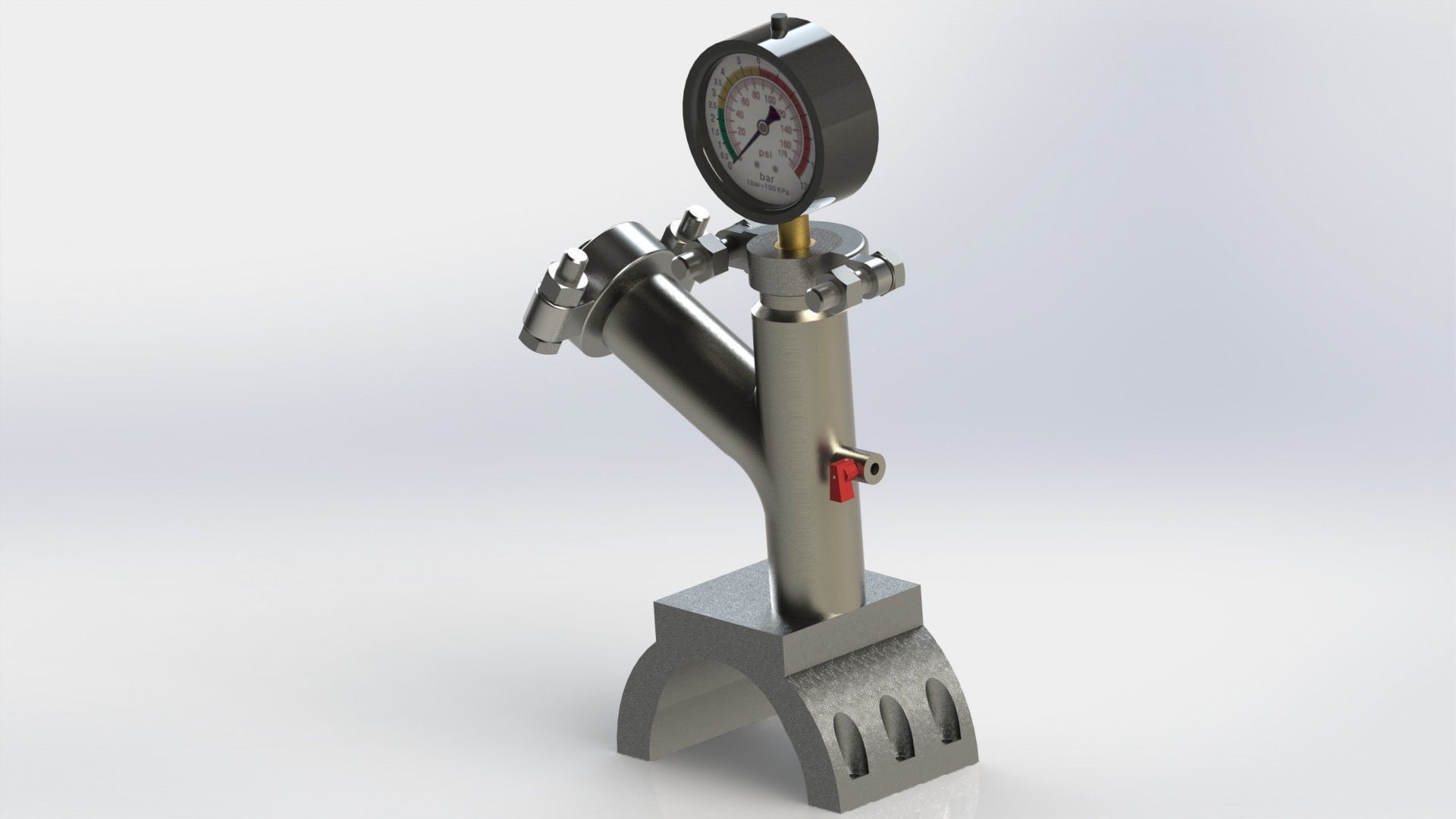 Plastic pipes extrusion machine Free 3D model_3