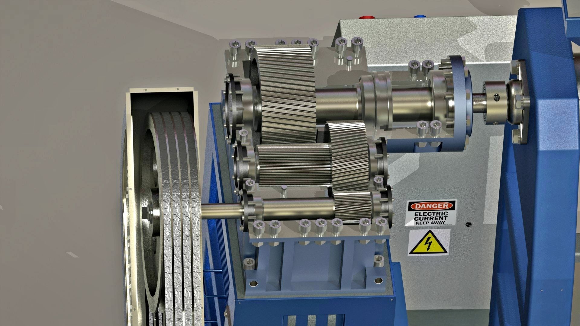 Plastic pipes extrusion machine Free 3D model_9