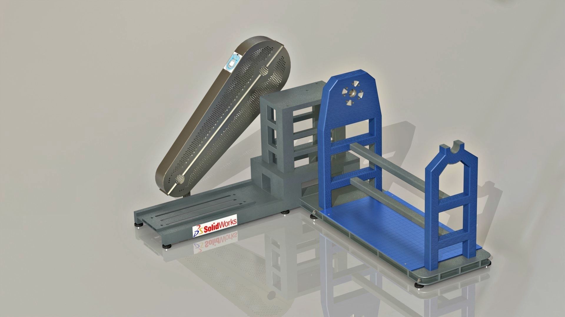 Plastic pipes extrusion machine Free 3D model_11