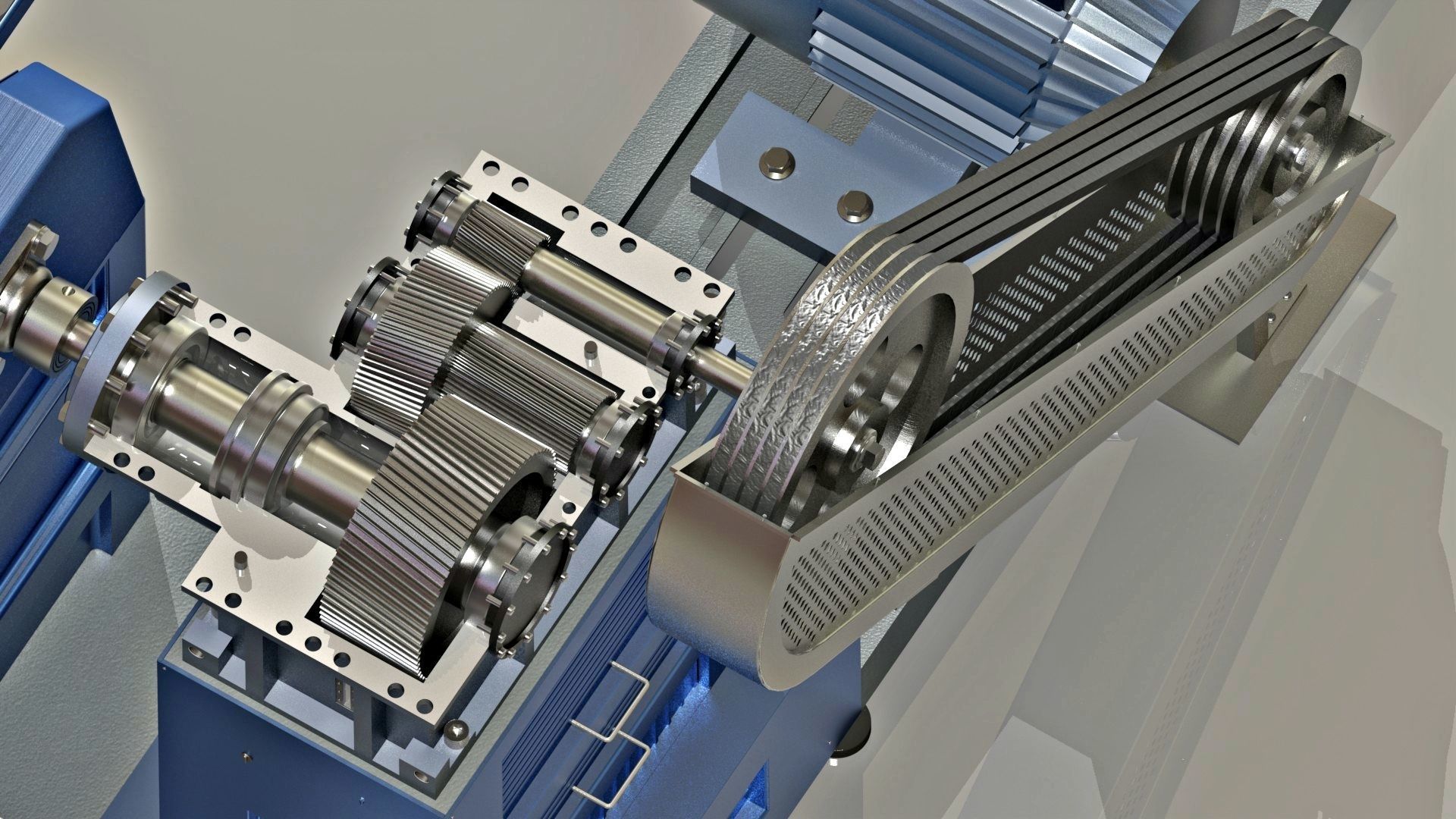 Plastic pipes extrusion machine Free 3D model_5