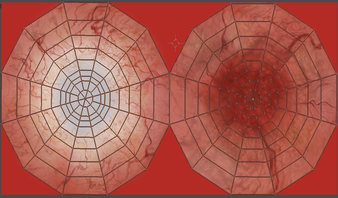 Human eyes Low-poly 3D model_6