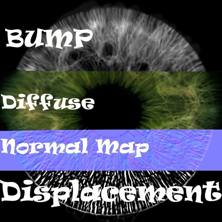 Human eyes Low-poly 3D model_5