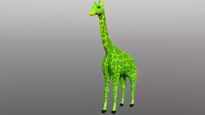 Giraffe low poly 3D model Low-poly 3D model