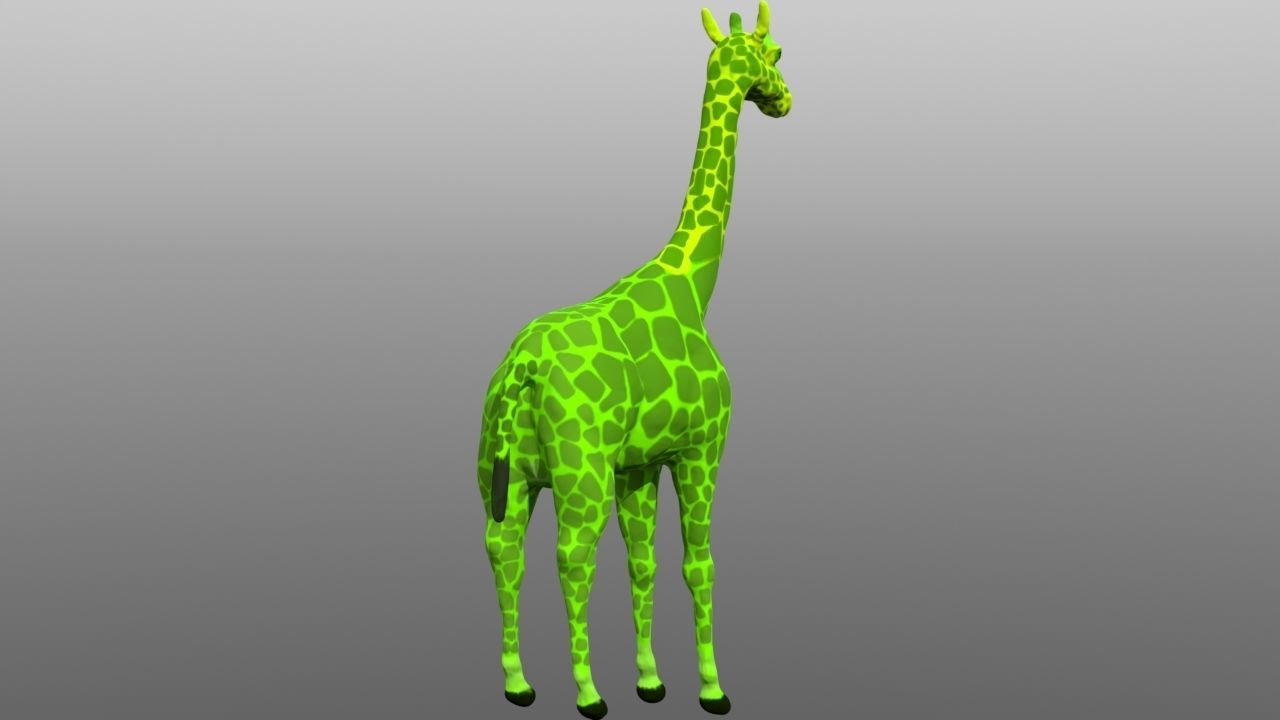 Giraffe low poly 3D model Low-poly 3D model_4