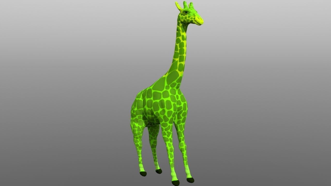 Giraffe low poly 3D model Low-poly 3D model_6