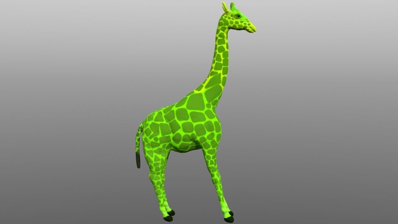 Giraffe low poly 3D model Low-poly 3D model_5