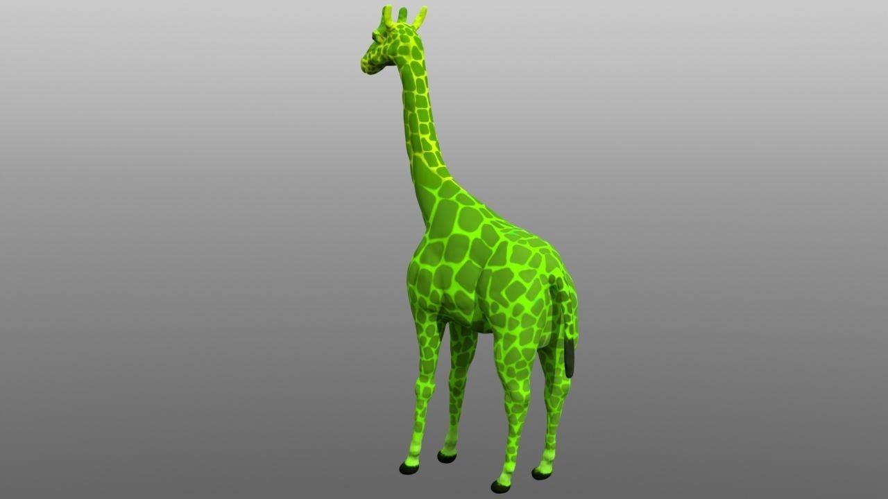 Giraffe low poly 3D model Low-poly 3D model_2