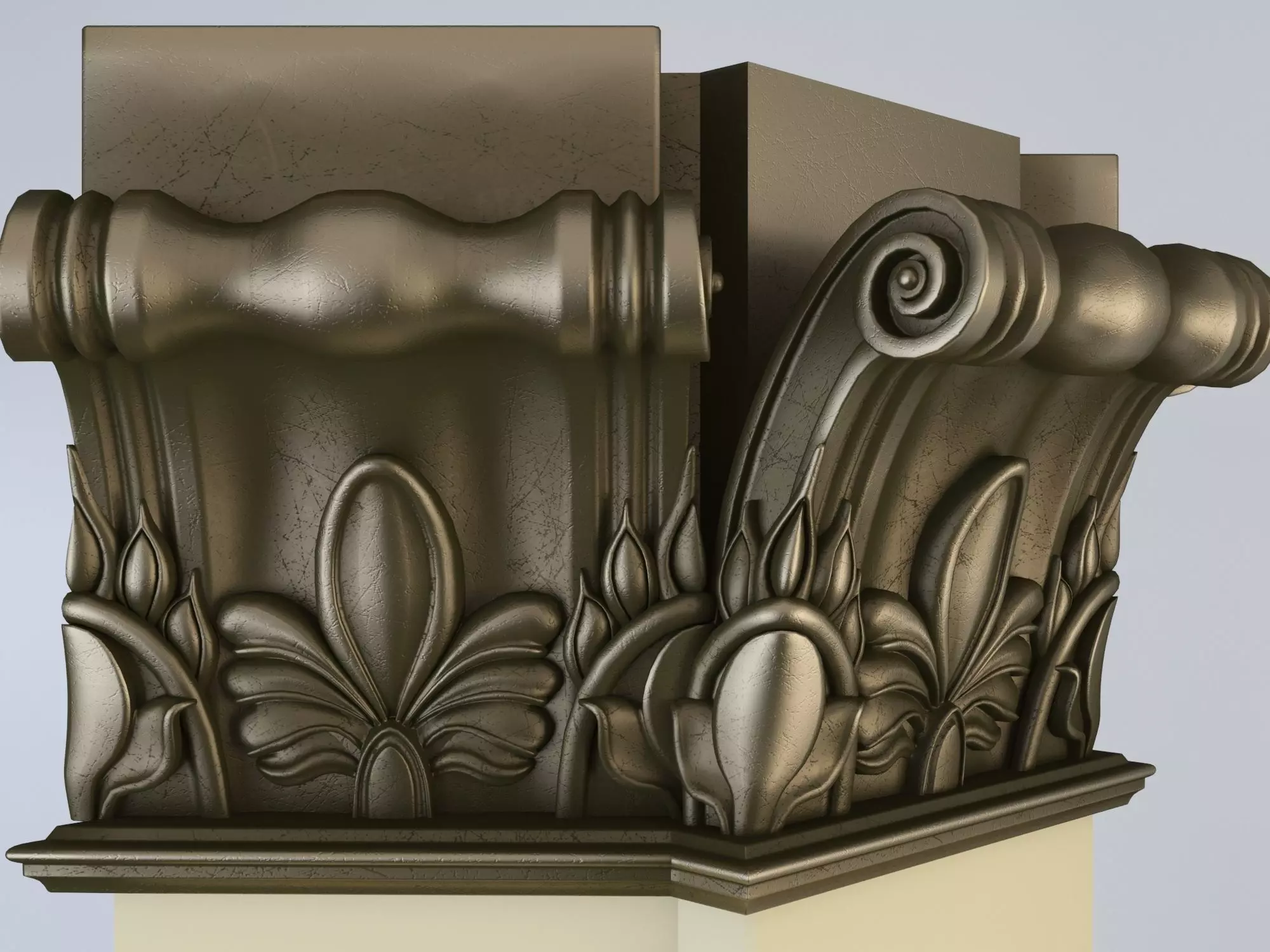 Column two columns 3D model_0