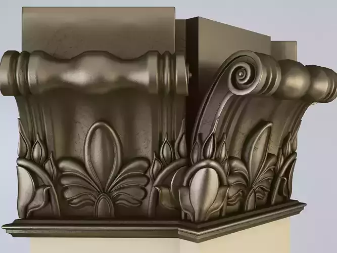 Column two columns 3D model