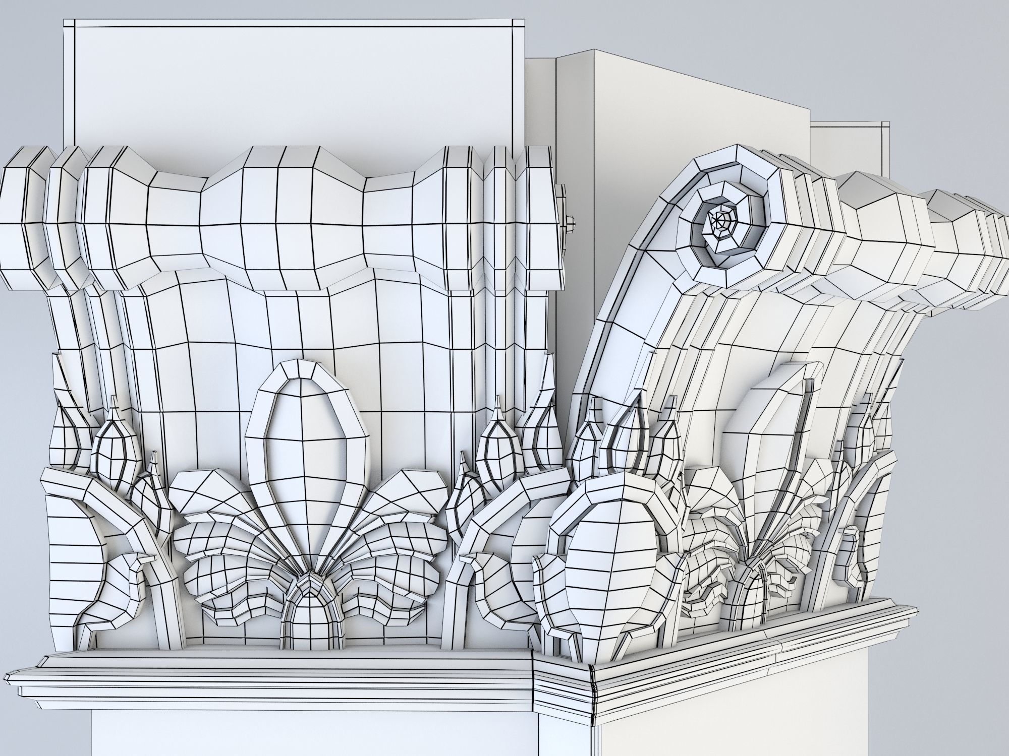 Column two columns 3D model_3