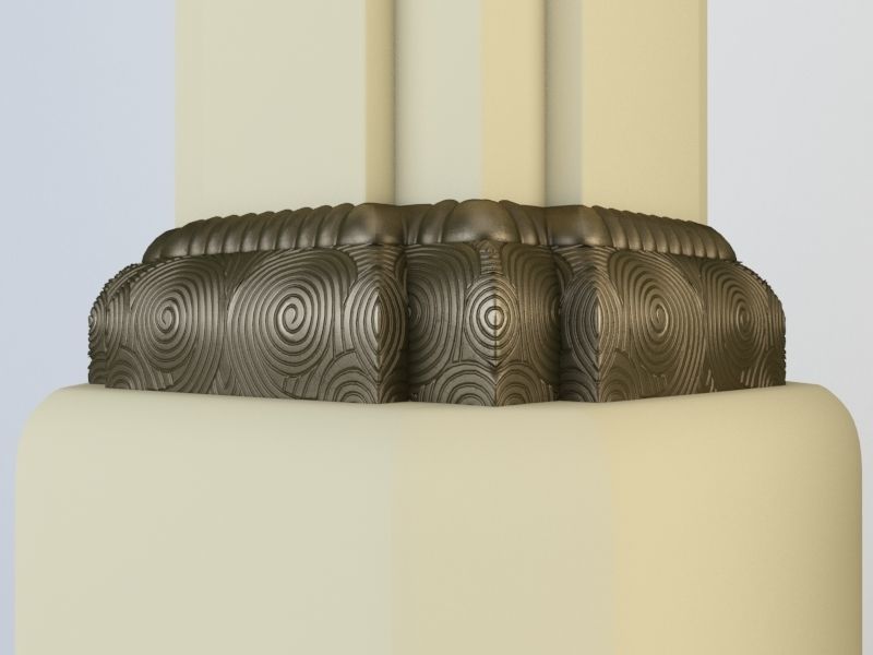 Column art deco style 3D model_1