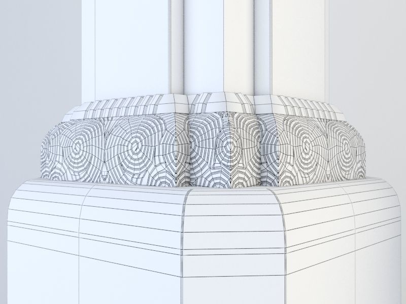 Column art deco style 3D model_3