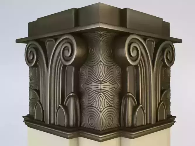 Column art deco style 3D model