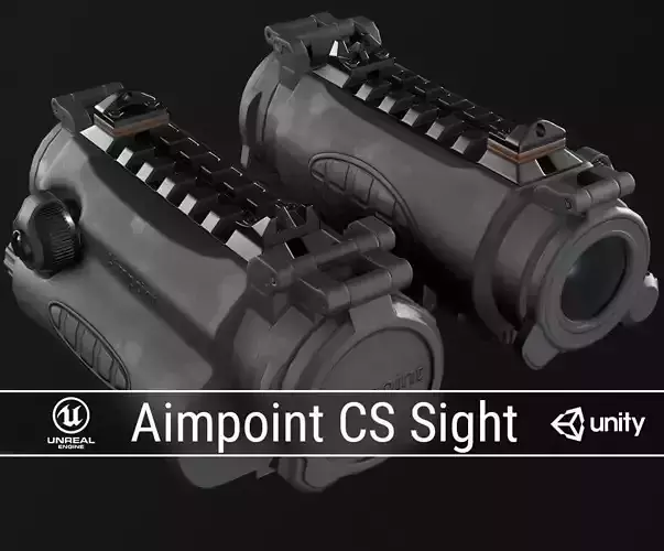 PBR Aimpoint CS Sight Low-poly 3D model