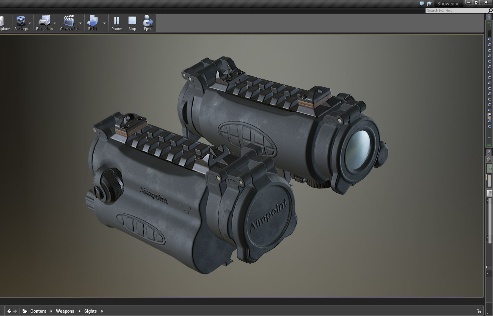PBR Aimpoint CS Sight Low-poly 3D model_3