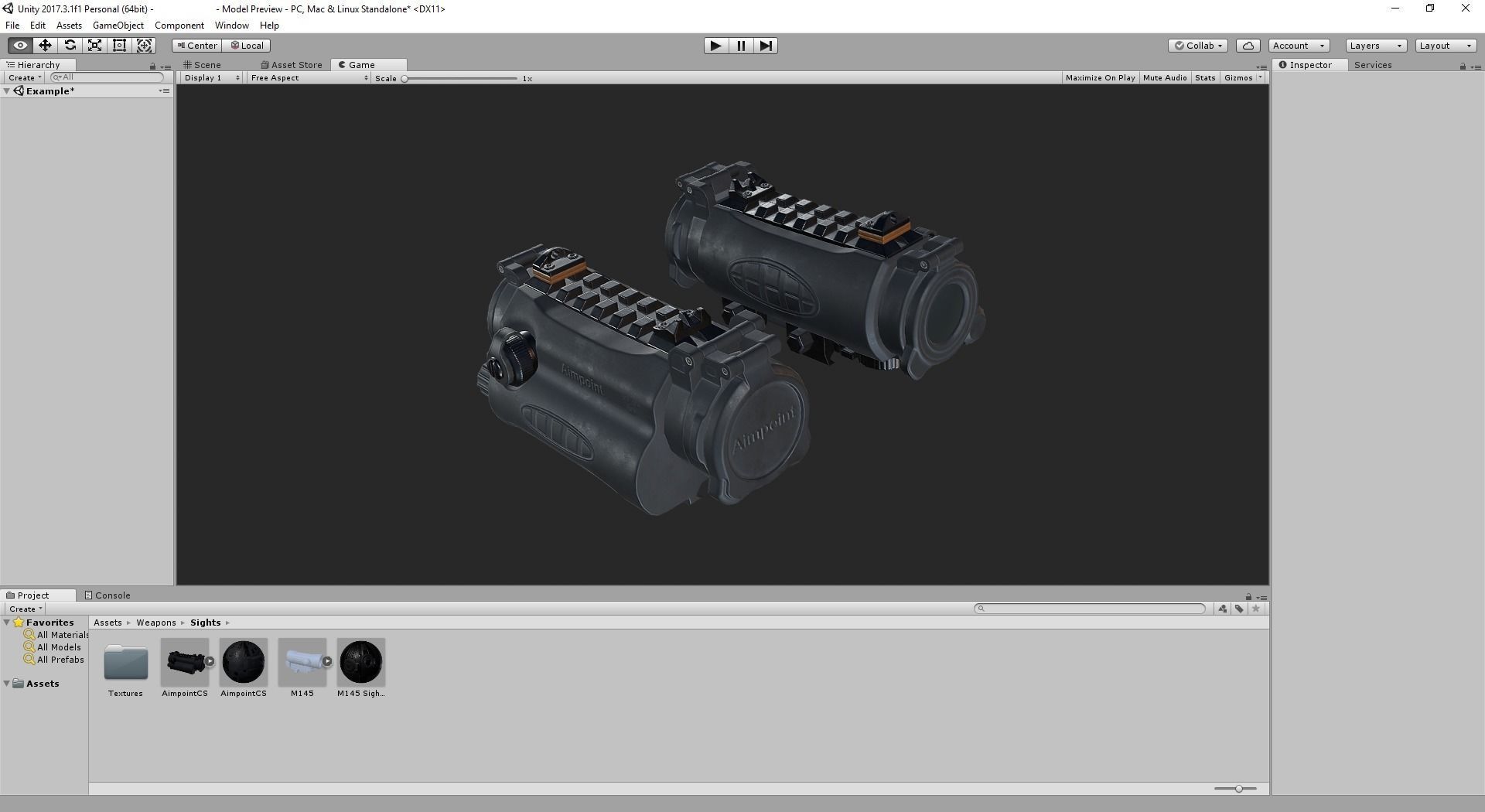 PBR Aimpoint CS Sight Low-poly 3D model_4