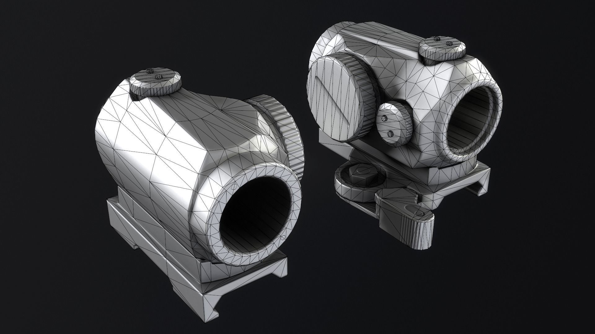 PBR Tactical Sights Pack Low-poly 3D model_14