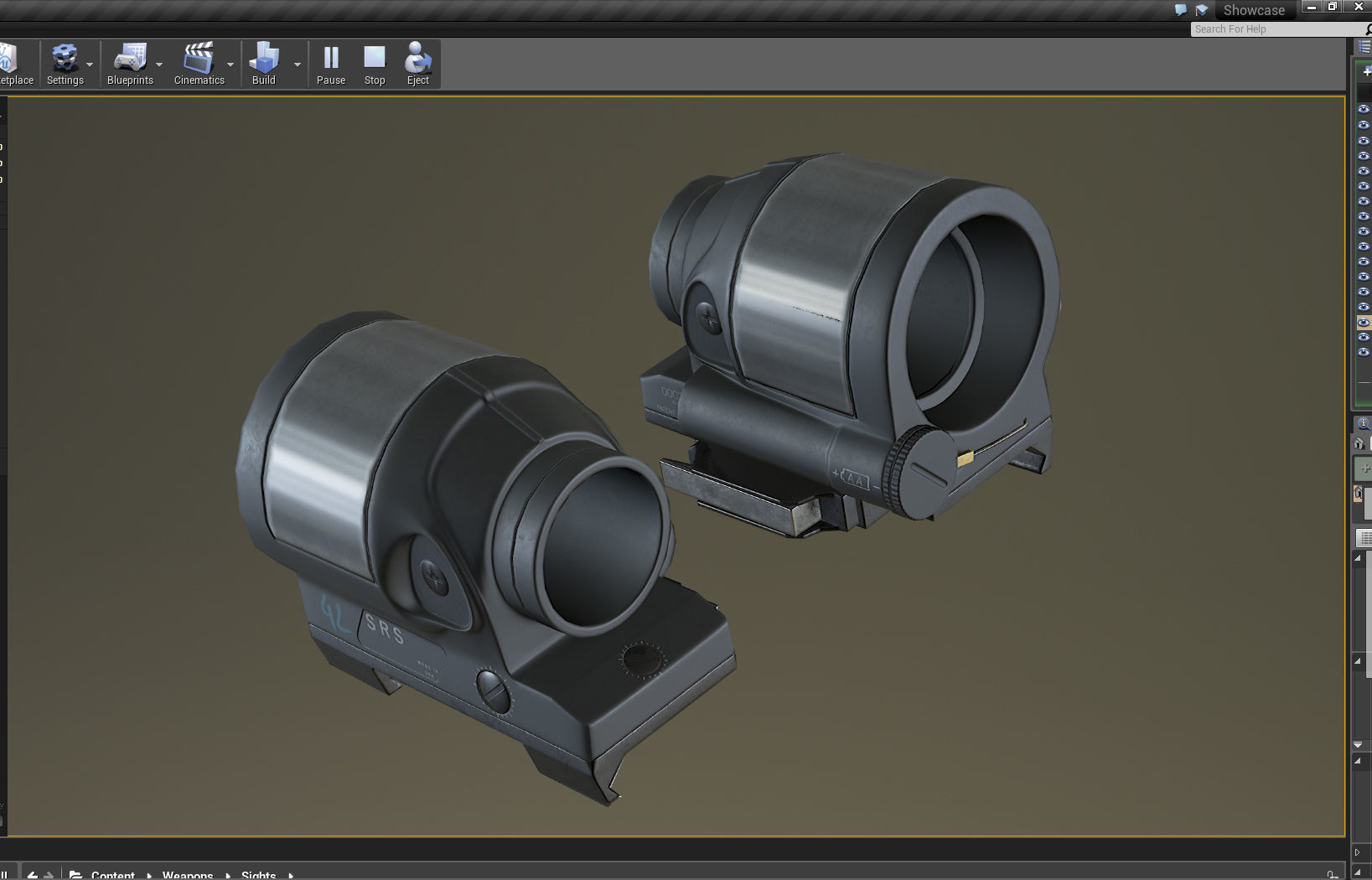 PBR Tactical Sights Pack Low-poly 3D model_13