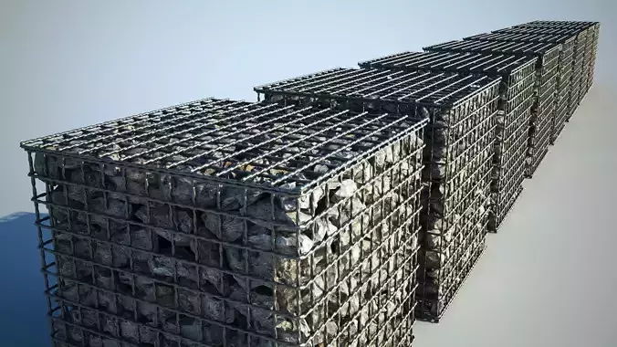 Gabion 3d metal boxes 3D model