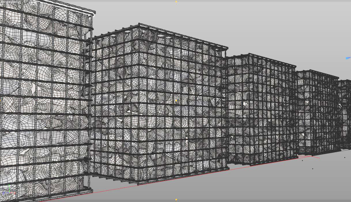 Gabion 3d metal boxes 3D model_5
