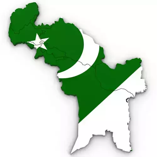 3d Political Map of Pakistan 3D model