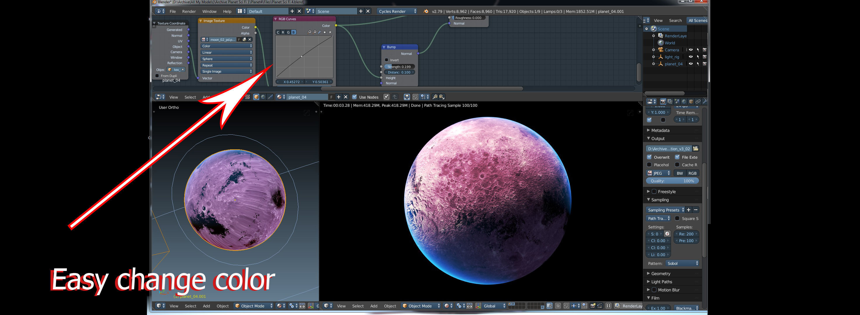 Planet mini pack Low-poly 3D model_3