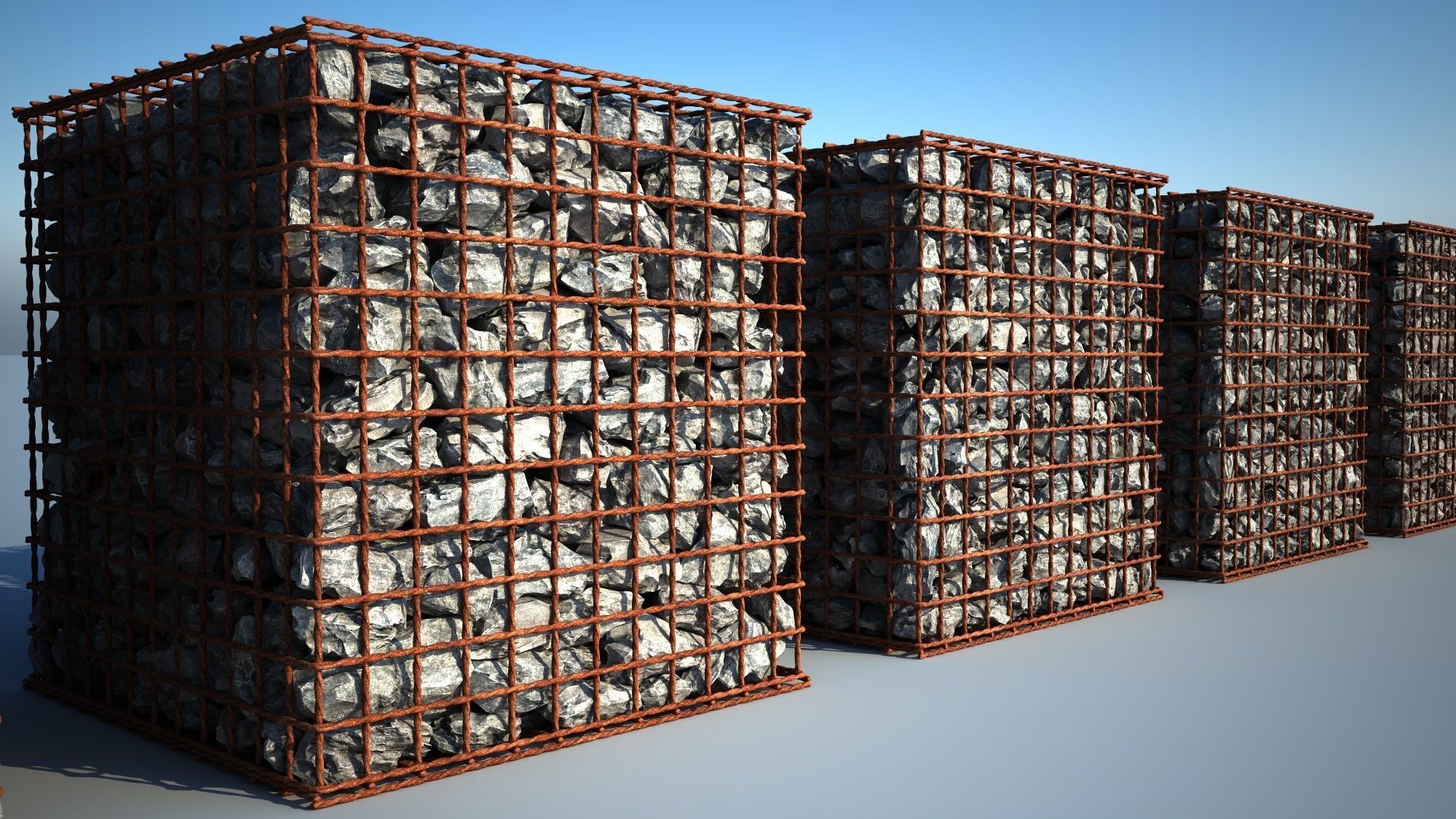 Gabion 3d - Rusty 3D model_1