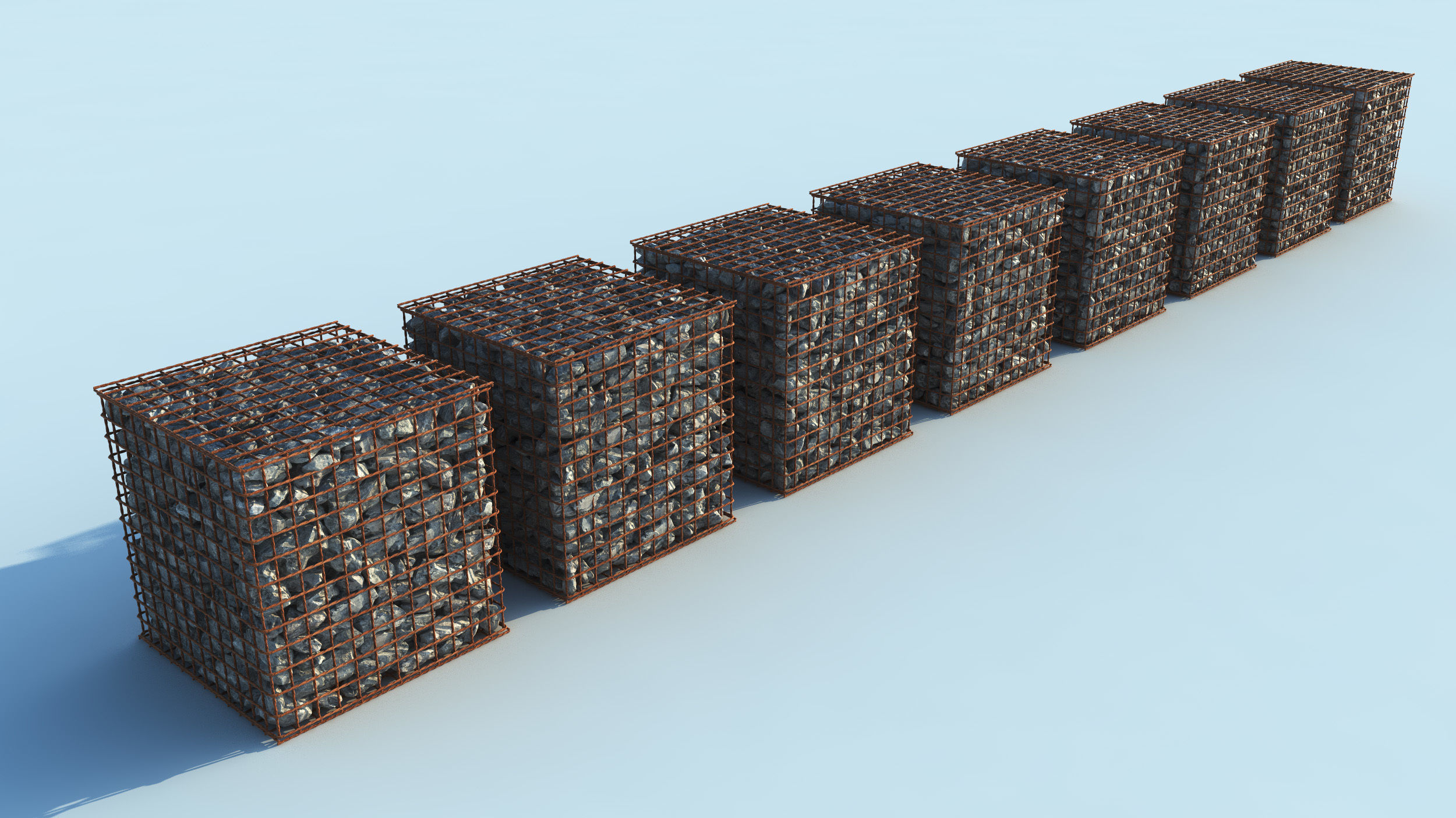 Gabion 3d - Rusty 3D model_3