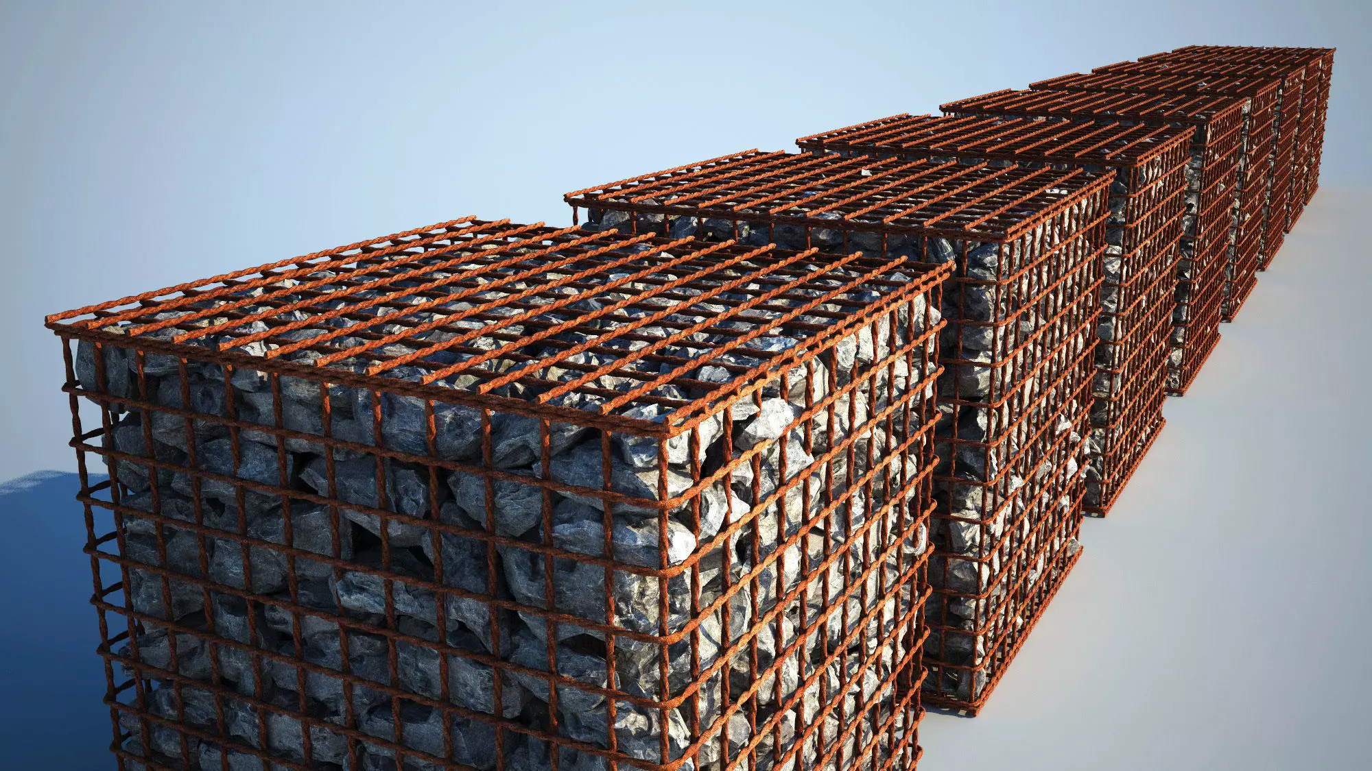 Gabion 3d - Rusty 3D model_0