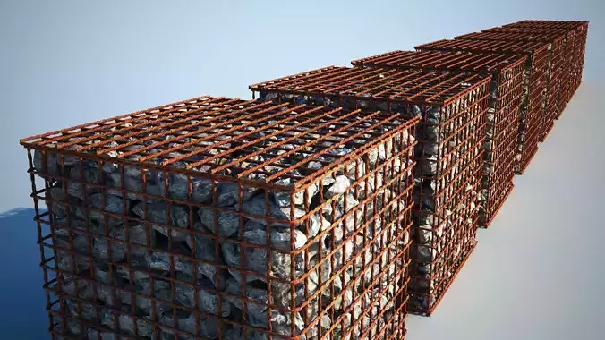 Gabion 3d - Rusty