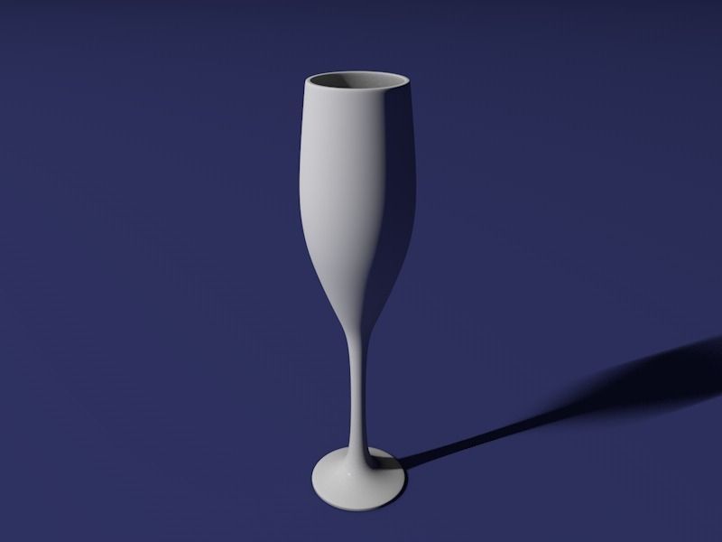 Champagne glass 3D print model