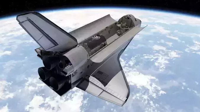 Endeavour shuttle Low-poly 3D model