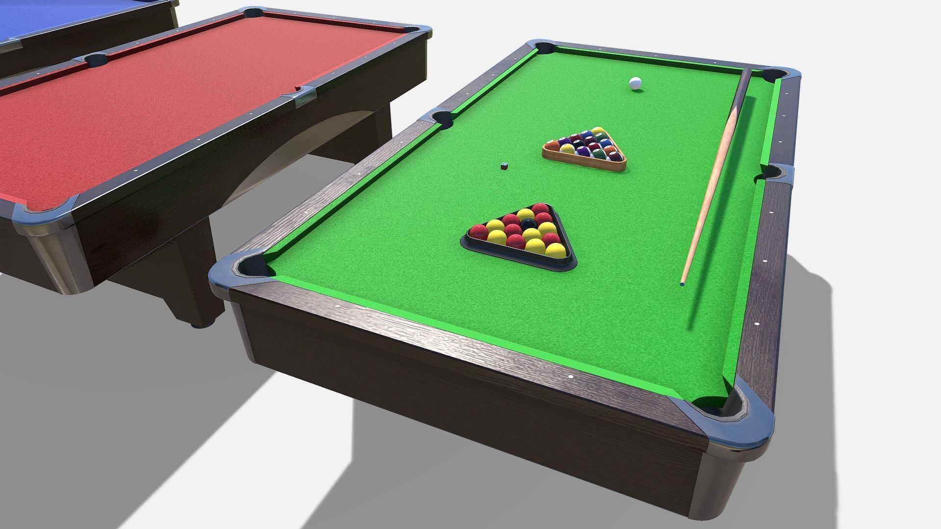 Pool Table Low-poly 3D model_9