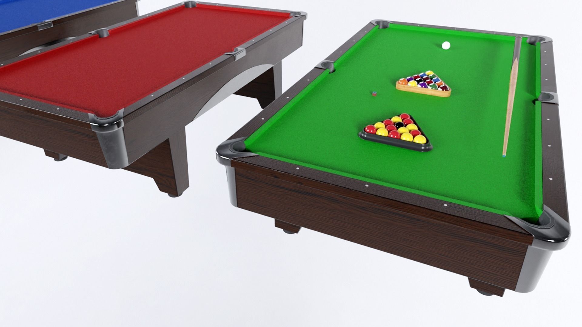 Pool Table Low-poly 3D model_1